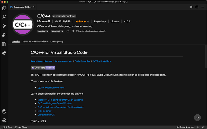 can you code in c++ on visual studio for mac